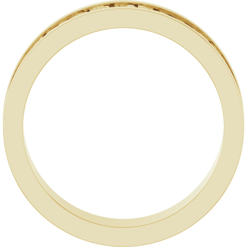 Sculptural Flat Band with Bead Blast Finish