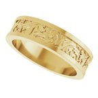 Sculptural Flat Band with Bead Blast Finish
