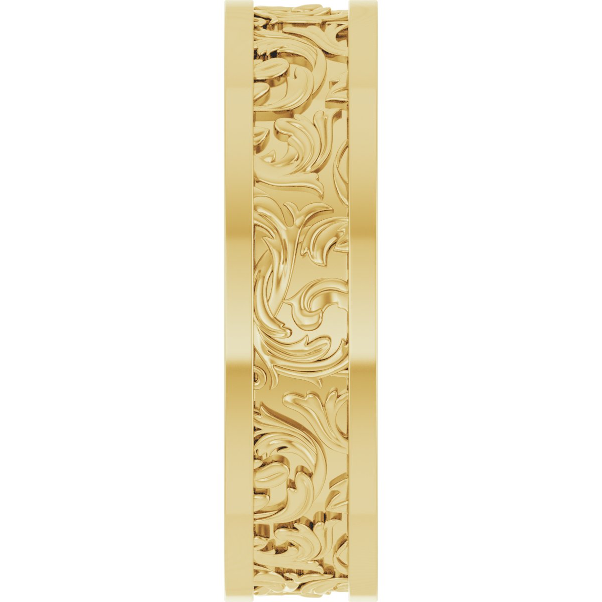 Sculptural Flat Band with Bead Blast Finish