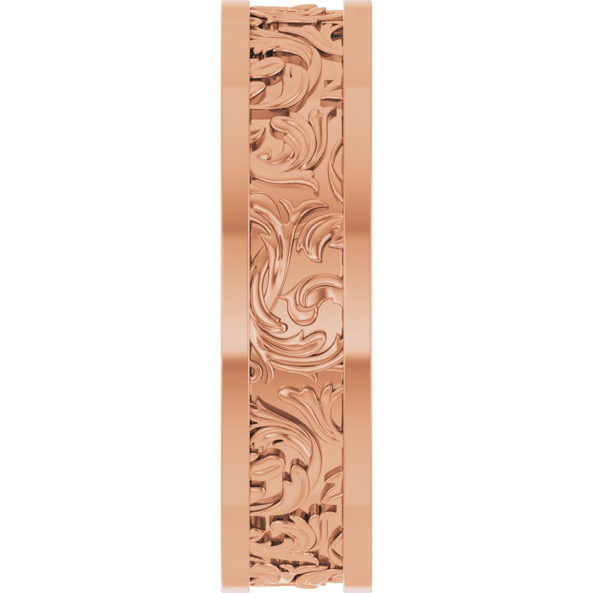 Sculptural Flat Band with Bead Blast Finish