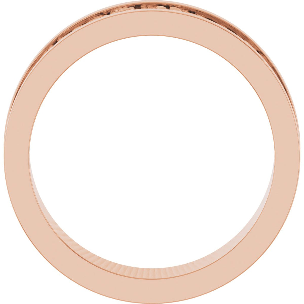 Sculptural Flat Band with Bead Blast Finish