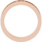 Sculptural Flat Band with Bead Blast Finish
