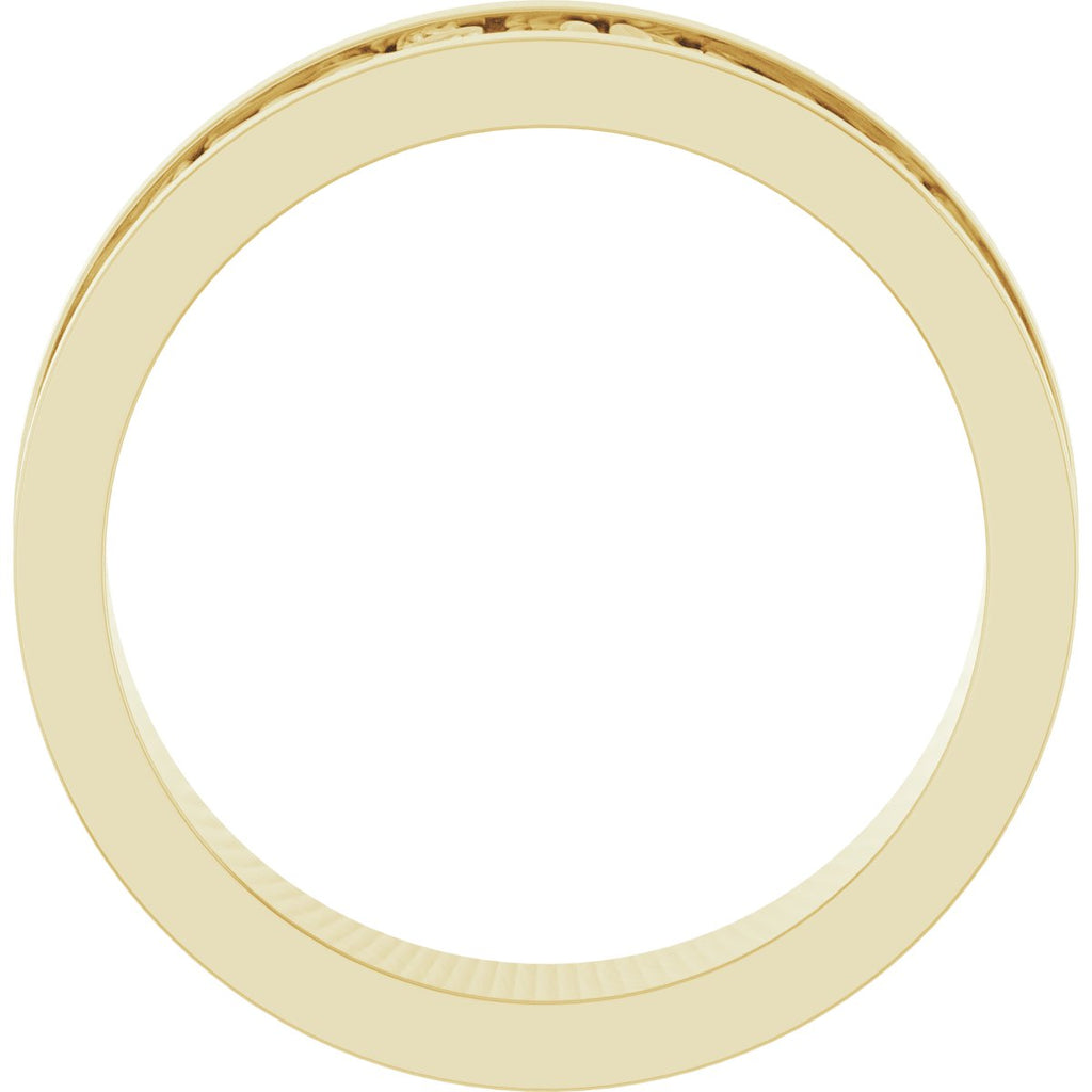 Sculptural Flat Band with Bead Blast Finish