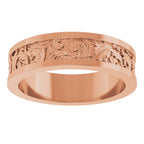 Sculptural Flat Band with Bead Blast Finish