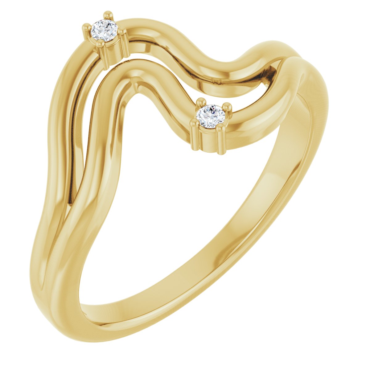 Accented Freeform Ring