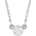 Bezel-Set Solitaire Birthstone Necklace