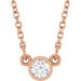 Bezel-Set Solitaire Birthstone Necklace