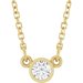 Bezel-Set Solitaire Birthstone Necklace