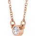 Bezel-Set Solitaire Birthstone Necklace
