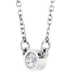 Bezel-Set Solitaire Birthstone Necklace