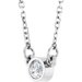 Bezel-Set Solitaire Birthstone Necklace