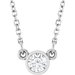 Bezel-Set Solitaire Birthstone Necklace