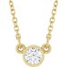 Bezel-Set Solitaire Birthstone Necklace
