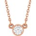 Bezel-Set Solitaire Birthstone Necklace
