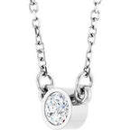 Bezel-Set Solitaire Birthstone Necklace