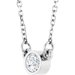 Bezel-Set Solitaire Birthstone Necklace