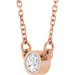 Bezel-Set Solitaire Birthstone Necklace