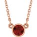 Bezel-Set Solitaire Birthstone Necklace