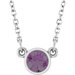 Bezel-Set Solitaire Birthstone Necklace