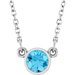 Bezel-Set Solitaire Birthstone Necklace