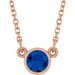 Bezel-Set Solitaire Birthstone Necklace