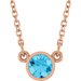 Bezel-Set Solitaire Birthstone Necklace