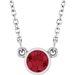 Bezel-Set Solitaire Birthstone Necklace