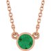 Bezel-Set Solitaire Birthstone Necklace