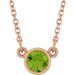 Bezel-Set Solitaire Birthstone Necklace