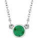 Bezel-Set Solitaire Birthstone Necklace