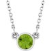 Bezel-Set Solitaire Birthstone Necklace