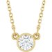 Bezel-Set Solitaire Birthstone Necklace