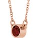 Bezel-Set Solitaire Birthstone Necklace
