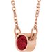 Bezel-Set Solitaire Birthstone Necklace