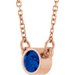 Bezel-Set Solitaire Birthstone Necklace