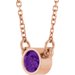 Bezel-Set Solitaire Birthstone Necklace