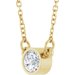 Bezel-Set Solitaire Birthstone Necklace