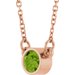 Bezel-Set Solitaire Birthstone Necklace