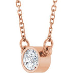 Bezel-Set Solitaire Birthstone Necklace