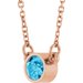 Bezel-Set Solitaire Birthstone Necklace