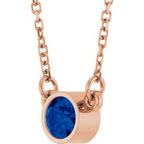 Bezel-Set Solitaire Birthstone Necklace
