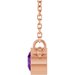 Bezel-Set Solitaire Birthstone Necklace