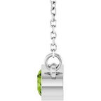 Bezel-Set Solitaire Birthstone Necklace