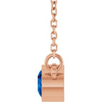 Bezel-Set Solitaire Birthstone Necklace