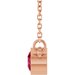 Bezel-Set Solitaire Birthstone Necklace