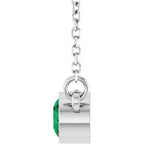 Bezel-Set Solitaire Birthstone Necklace