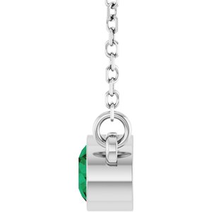 Bezel-Set Solitaire Birthstone Necklace
