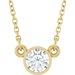 Bezel-Set Solitaire Birthstone Necklace