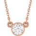 Bezel-Set Solitaire Birthstone Necklace