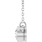 Bezel-Set Solitaire Birthstone Necklace